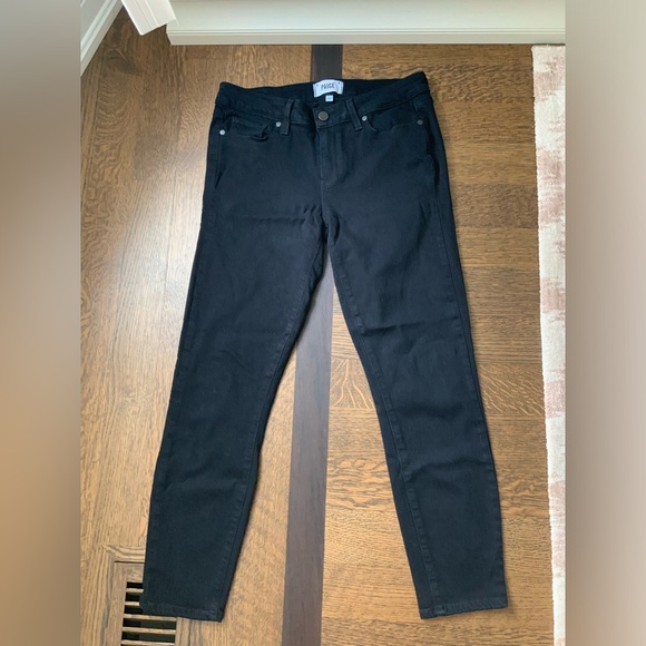 PAIGE Premium Women’s Verdugo Denim Cropped Jeans Pants Black Overdye Size 29 - Picture 5 of 16